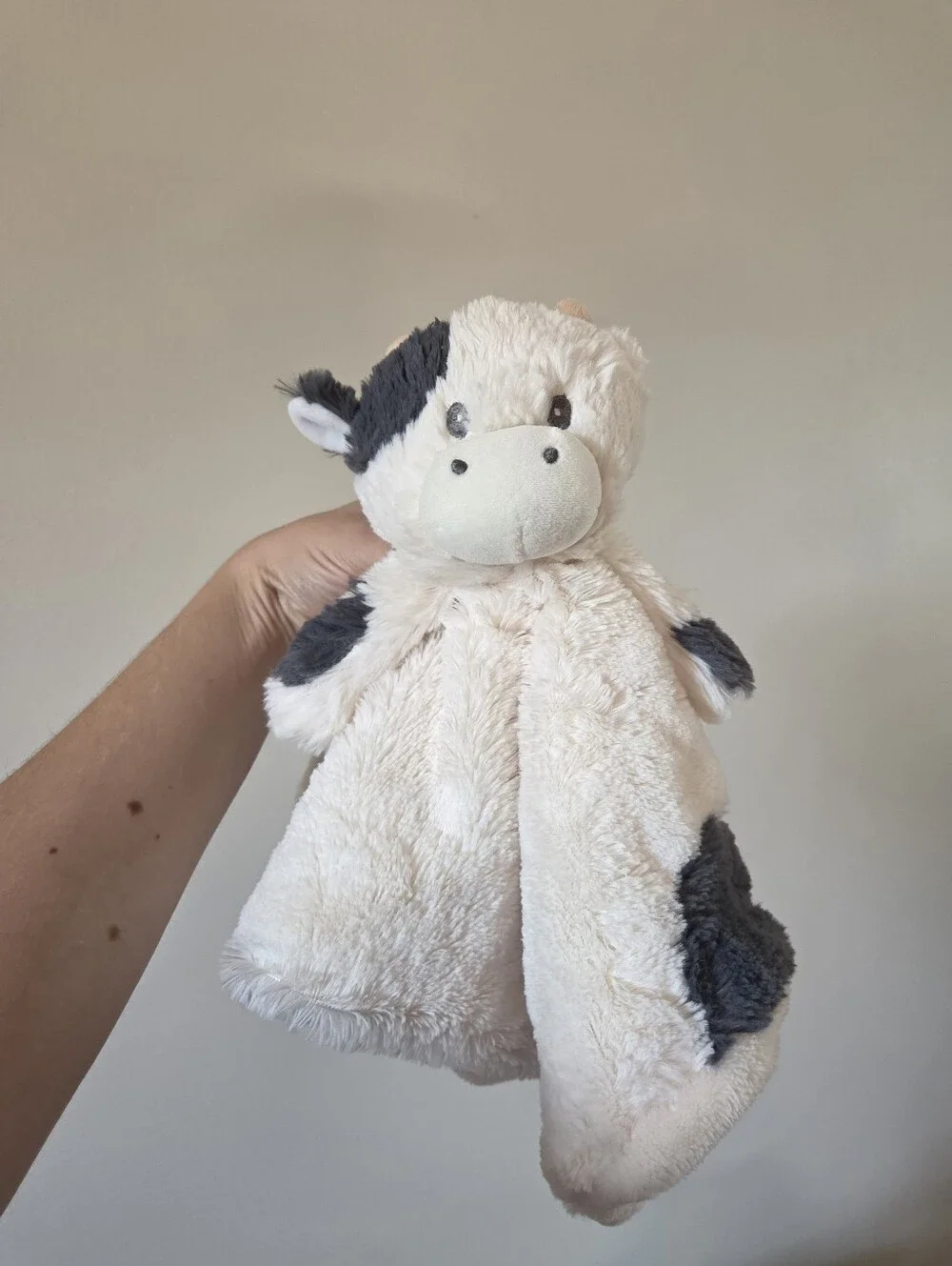 Kellytoy Cow Baby Security Blanket Lovey Rattle Toy Plush K Luxe Farm Country